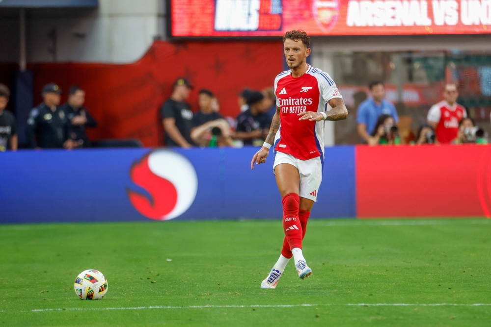 Arsenal's,Ben,White,#4,In,Actions,Against,The,Manchester,United,Arsenal-Aston Villa