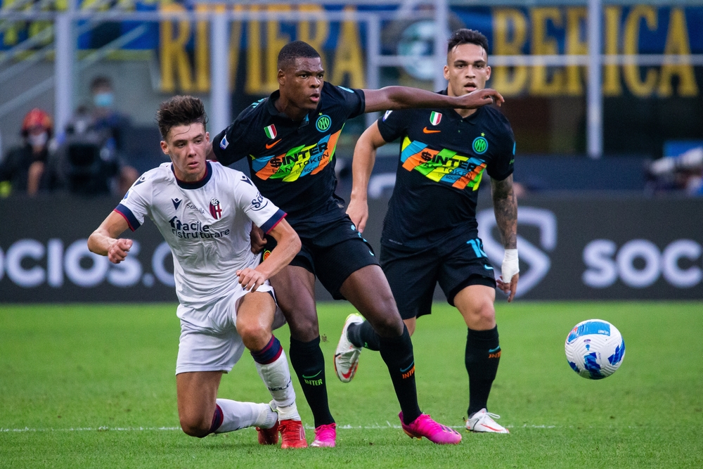 Milan,,Italy, ,September,18,2021, ,Hickey,Aaron,Bologna,18a giornata di Serie A